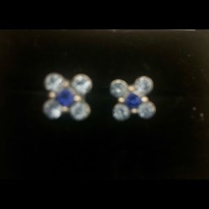 crystal floral earrings